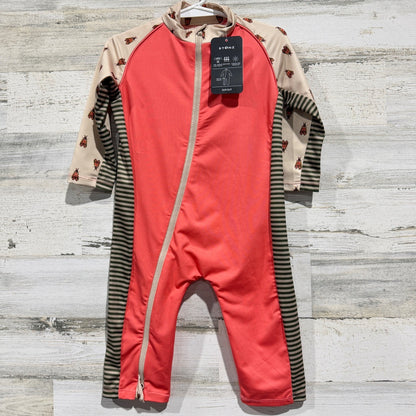 Stonz Sun Suit Baby 18-24M Coral Insect Print UPF 50+ Beachwear NWT0