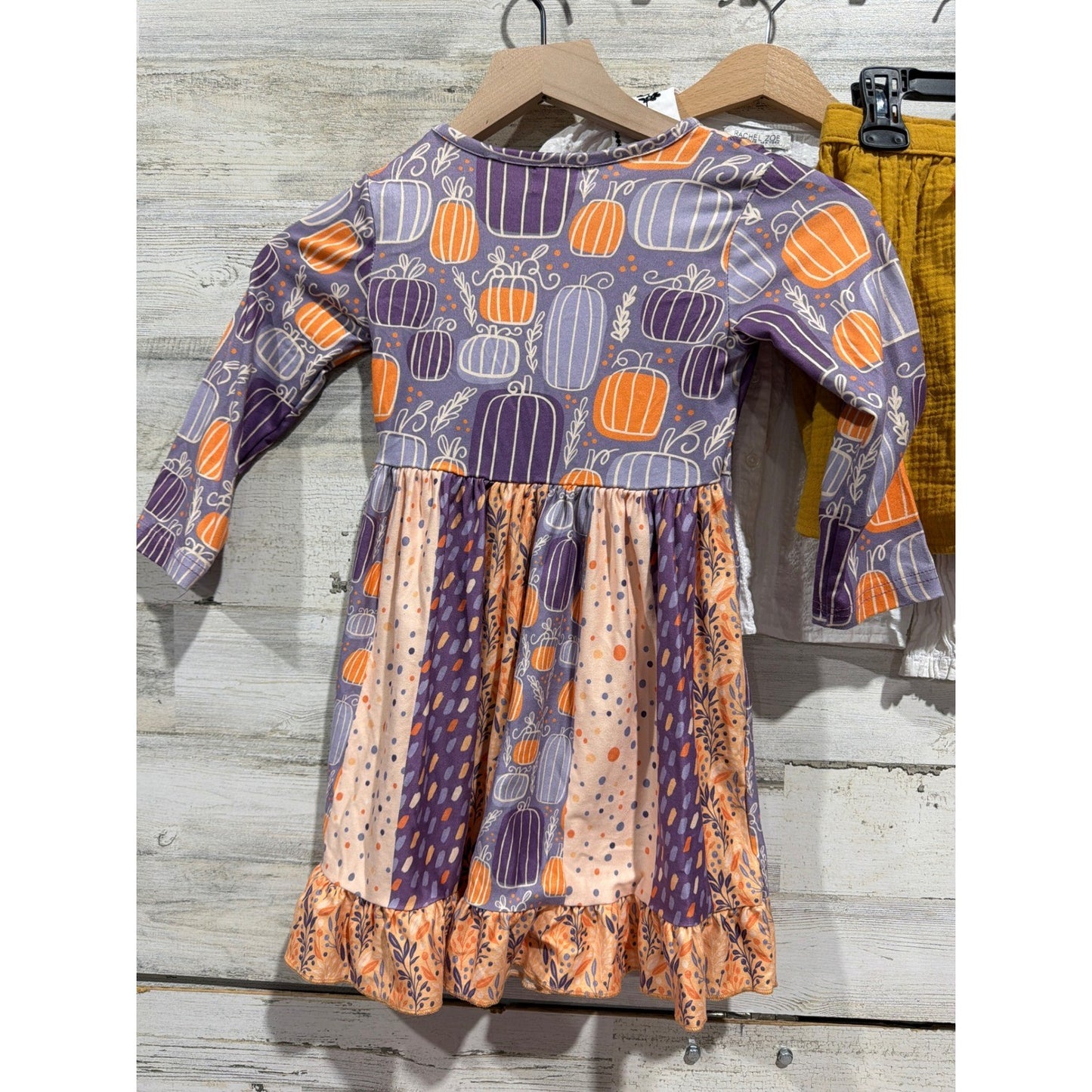 Pete & Lucy Rachel Zoe Girls 4T Pumpkin Dress Shirt Skirt Fall Bundle EUC4
