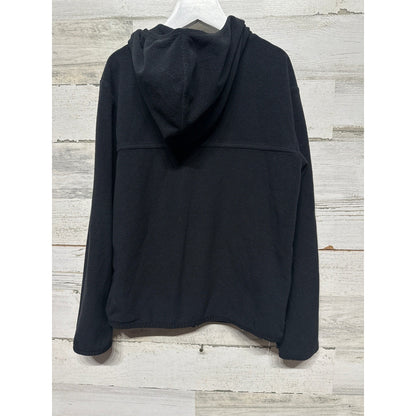 The North Face Fleece Hoodie Boys Small 7/8 Black Full Zip EUC2