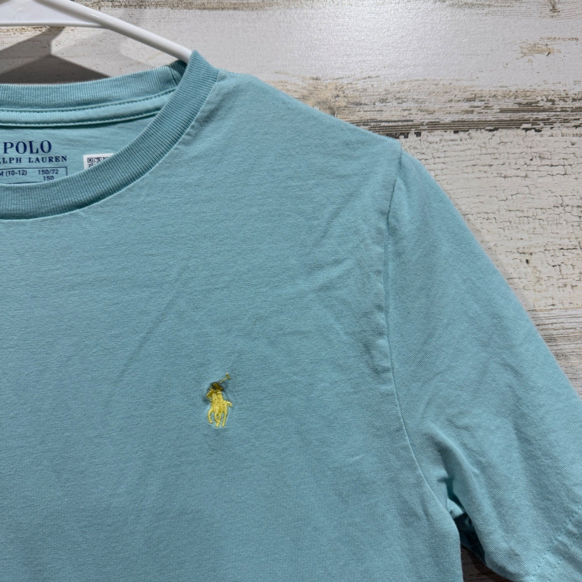 Polo Ralph Lauren Pony Tee Shirt Boys M (10-12) Aqua Blue Cotton Classic Flawed*1