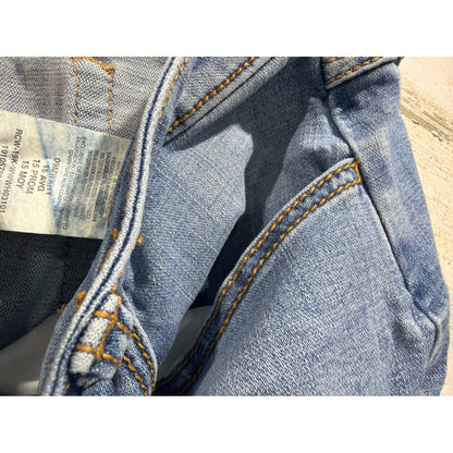 Wrangler Mini Skirt Women Juniors 15 Blue Denim Raw Hem EUC4