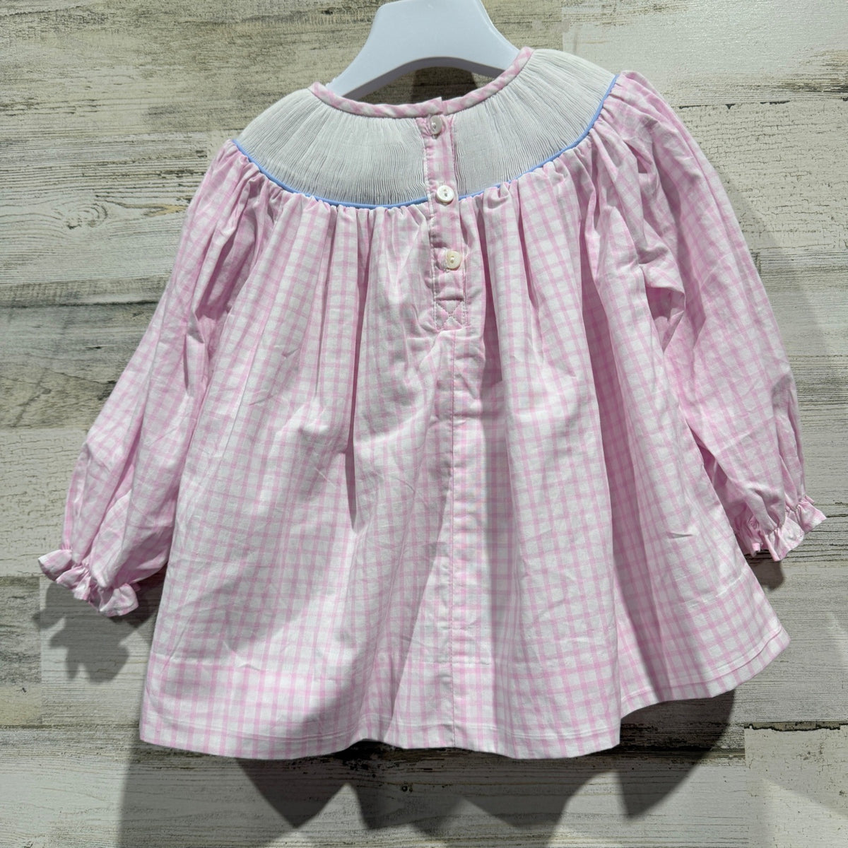 Little Bear Smocks Gingerbread Smocked Set Girls 24M Gingham Cotton Classic EUC7