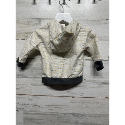 Disney Lion King Zip Hoodie Boys 3-6M Oatmeal Striped Simba Pumbaa EUC3