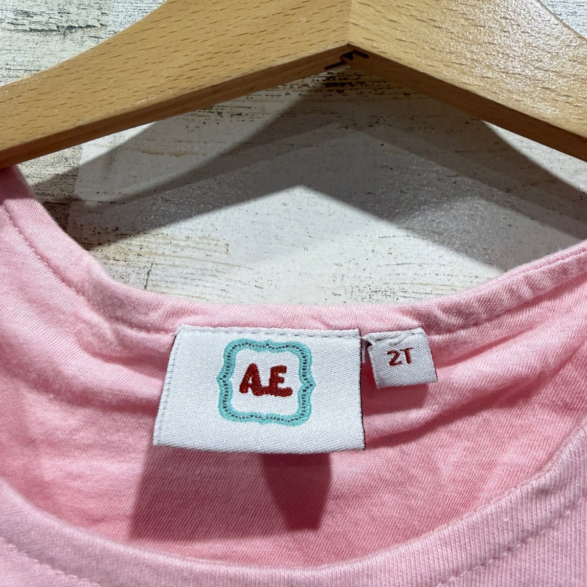 AE Romper Girls 2T Pink Bunny Patchwork Ruffle Easter Spring2