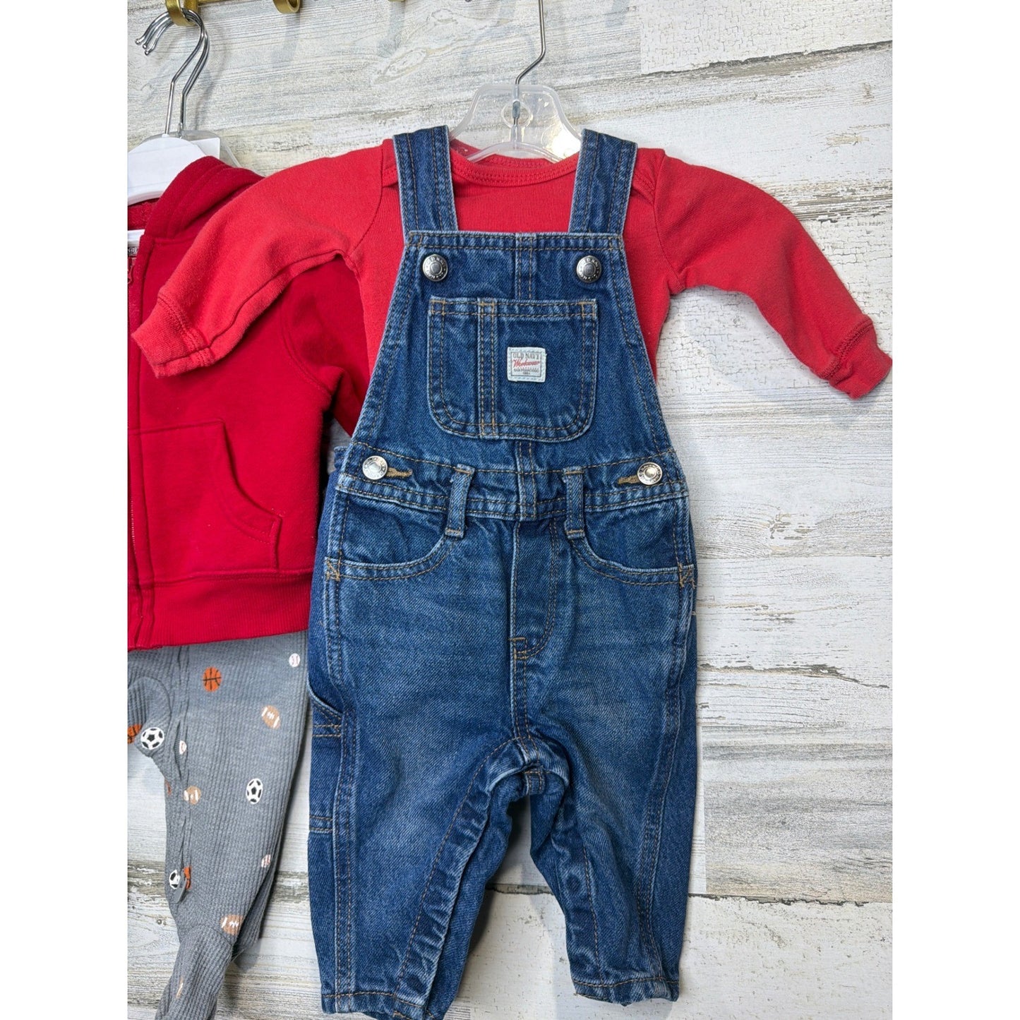 Old Navy Carter's Baby Boy 3M Workwear Sports Fireman Bundle4