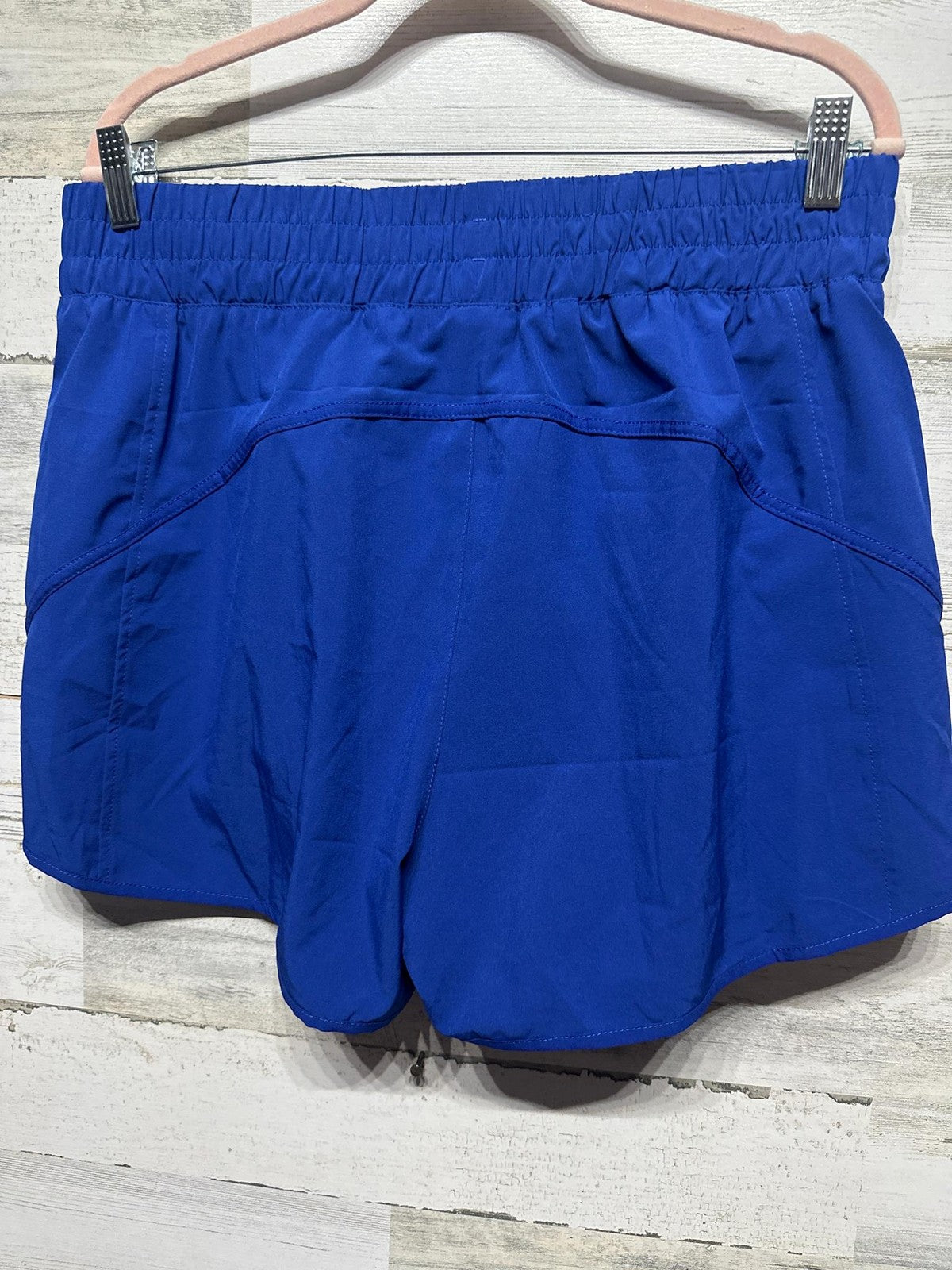 Running Shorts Women Size Medium Blue Zip Pocket Athletic NWT1