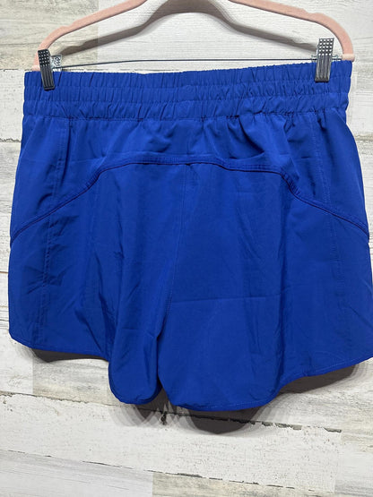 Running Shorts Women Size Medium Blue Zip Pocket Athletic NWT1