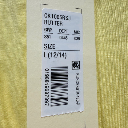 Copper Key Front Knot Tee Girls L 12/14 Yellow Short Sleeve Summer Basic NWT3