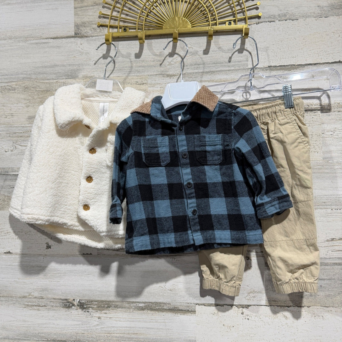 Modern Moments Free Assembly Sherpa Flannel Pants Bundle Boys 12M Fall GUC*0