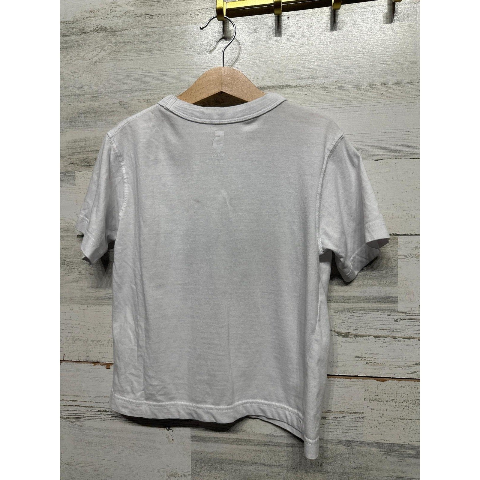 Cotton On Kids T-Shirt Bundle Boys 5 White Tan Graphic Pocket Tee EUC3