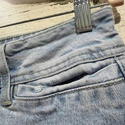 Kancan Wide Leg Crop Jeans Women Size 8 Light Wash Denim Boho Flawed*5