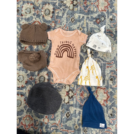 Gap Copper Pearl Milk Barn Little Me Target Baby Boy 0-6M Brown Bundle0