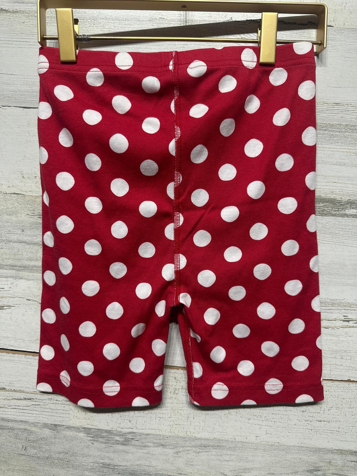 Hanna Andersson Shorts Girls 12 Red Polka Dot Disney Organic Cotton EUC1