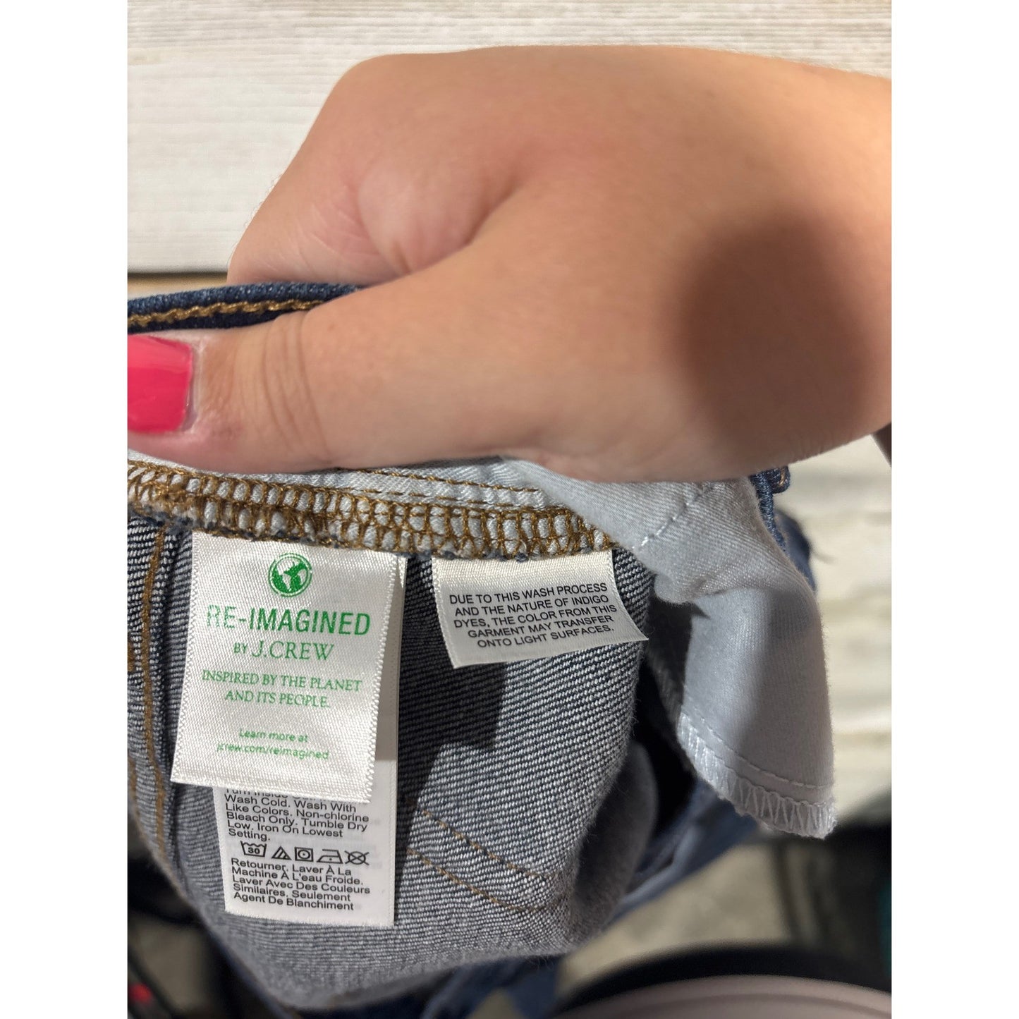 J.Crew Mid Rise Flare Crop Jeans Women Size 29T Blue Button Fly Stretch Classic3