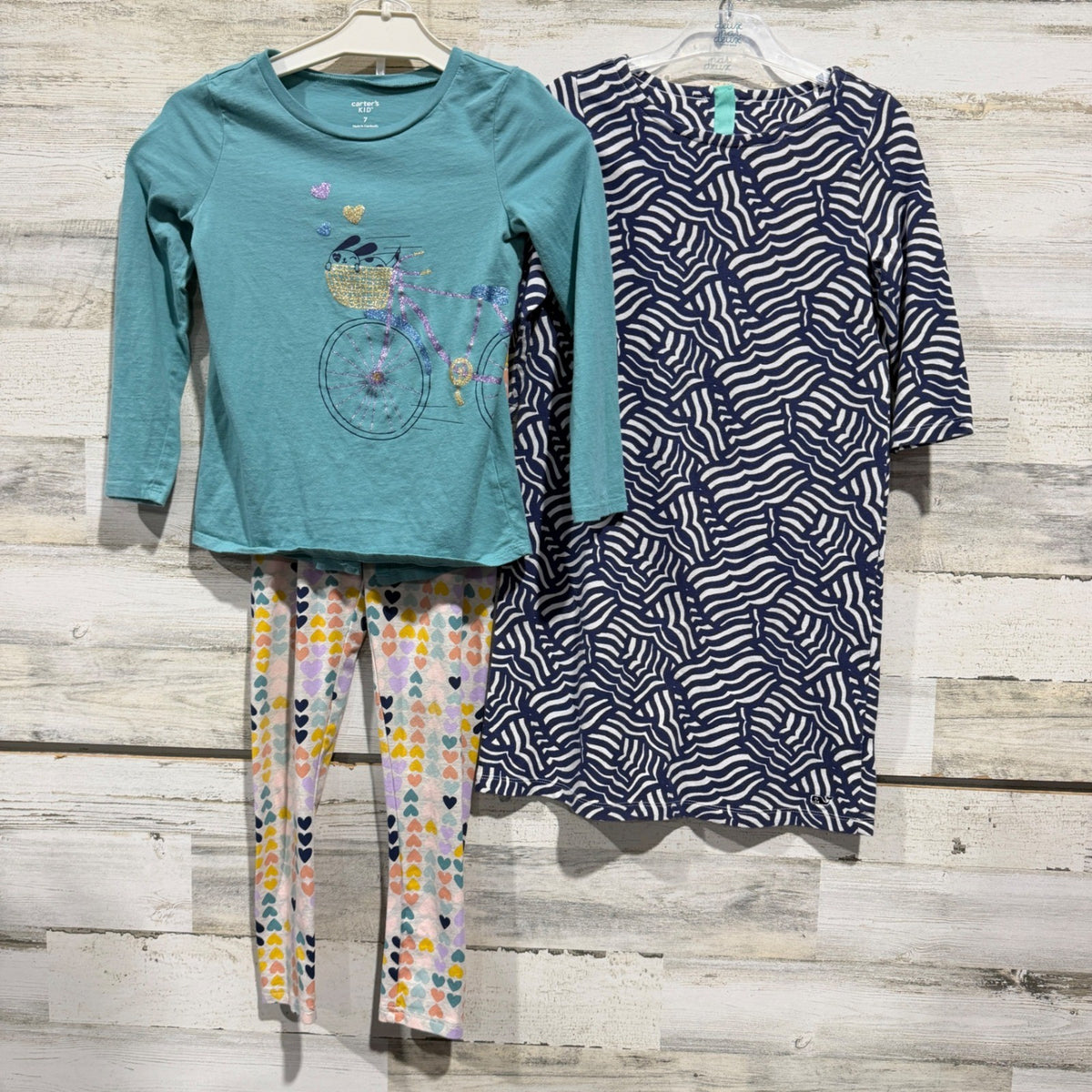 Carter's Vineyard Vines Dress Shirt Legging Bundle Girls 7/8 Lot GUC0
