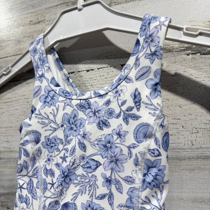 GB Girls Active Dress Girls 3T Blue Floral Nautical Summer EUC1