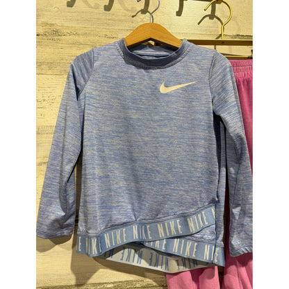 Nike Hoodie Shirt Pants Bundle Girls 4T 4 Pink Blue Athletic Gorpcore EUC2