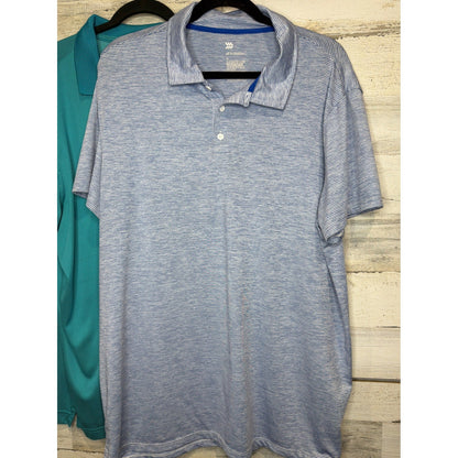 Members Mark Walter Hagen All In Motion Polo Bundle Mens XL Blue Green Golf EUC2