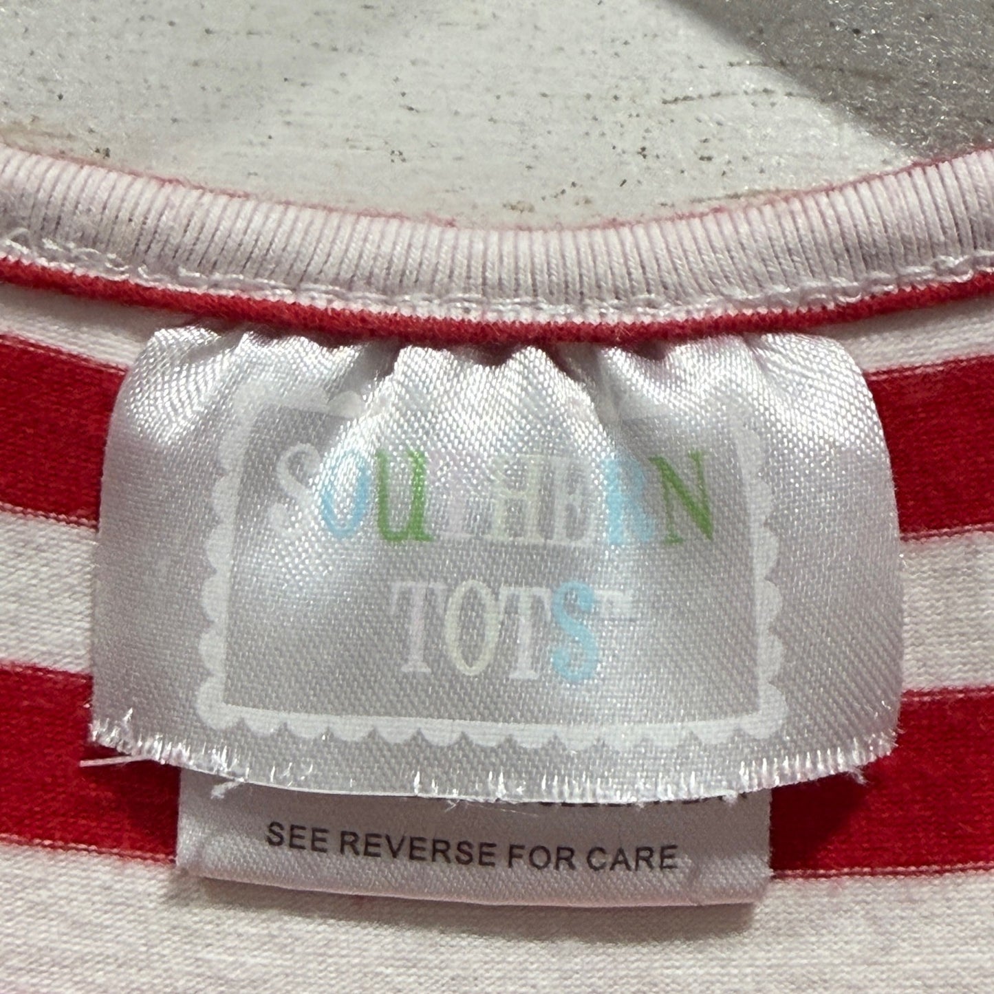 Southern Tots Santa Dress Girls 6 Red Striped Ruffle Christmas Boutique2