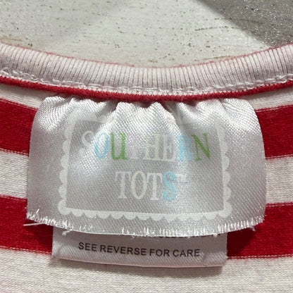 Southern Tots Santa Dress Girls 6 Red Striped Ruffle Christmas Boutique2