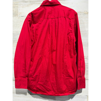 Cinch Button Down Shirt Boys XS 4-5 Red Long Sleeve Western Rodeo EUC3