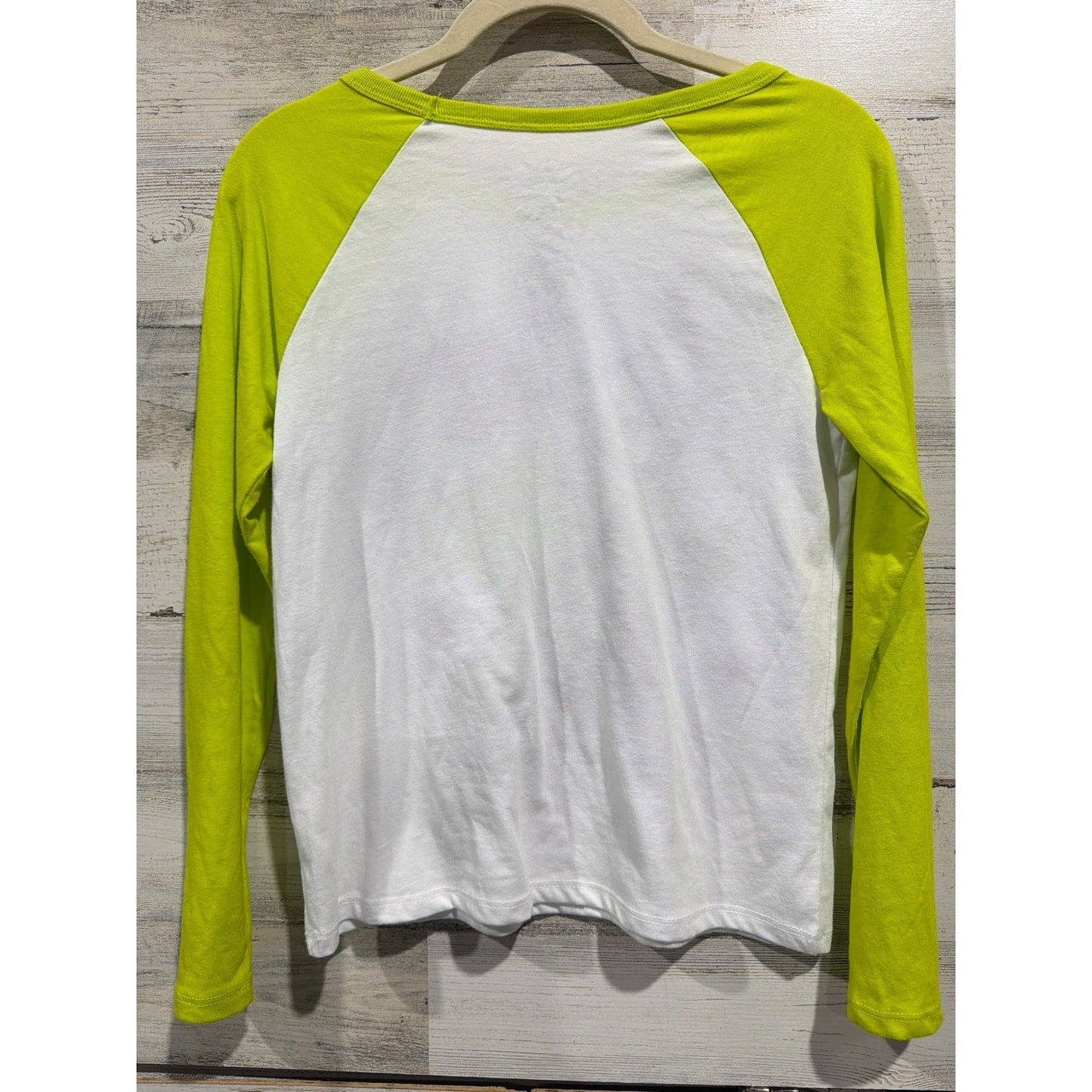 The Grinch Raglan Shirt Girls Large 10/12 Green Christmas Holiday Graphic EUC3