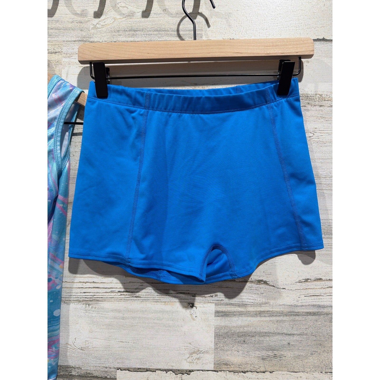Mirella BCG Leotard Shorts Bundle Girls XL 14 16 Pink Blue Dance Gymnastics EUC5