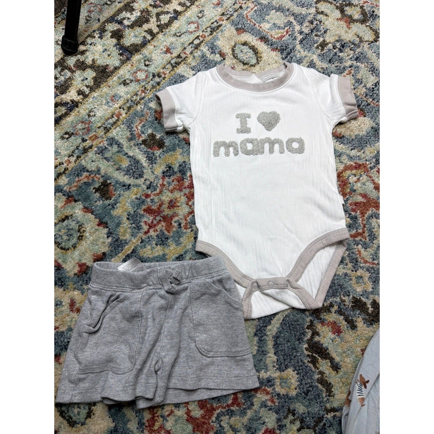 Old Navy Modern Moments Boys 6-12M Multi Animal Palm Romper Sleeper Bundle GUC2
