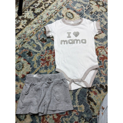 Old Navy Modern Moments Boys 6-12M Multi Animal Palm Romper Sleeper Bundle GUC2