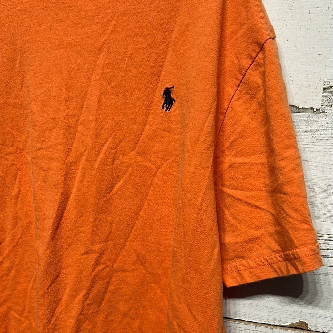 Polo Ralph Lauren T-Shirt Boys 14/16 Orange Embroidered Pony Logo Preppy1
