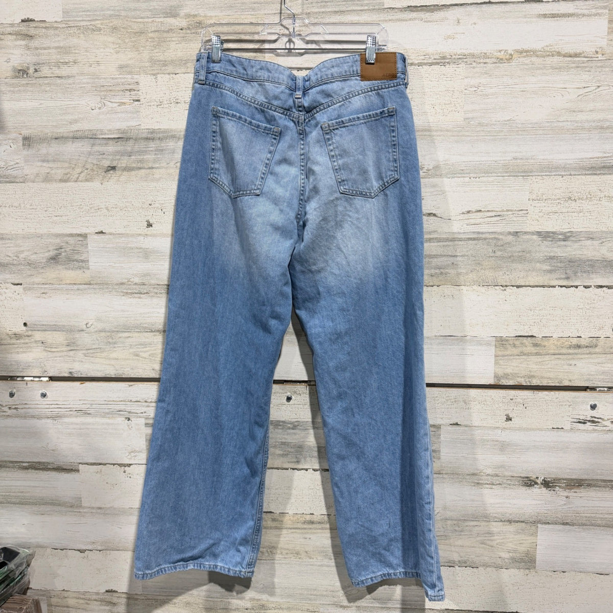 Aeropostale High Waisted Wide Leg Jeans Women 12 Light Wash Denim 90s Style EUC3