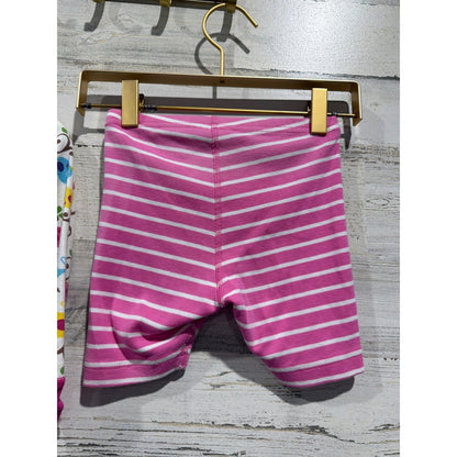 Hanna Andersson PJ Bundle Girls 3T Pink Bird Print Striped Organic Cotton EUC6