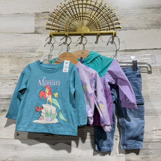 Disney Cat & Jack Clothing Girls 12M-18M Teal Purple Casual Bundle0