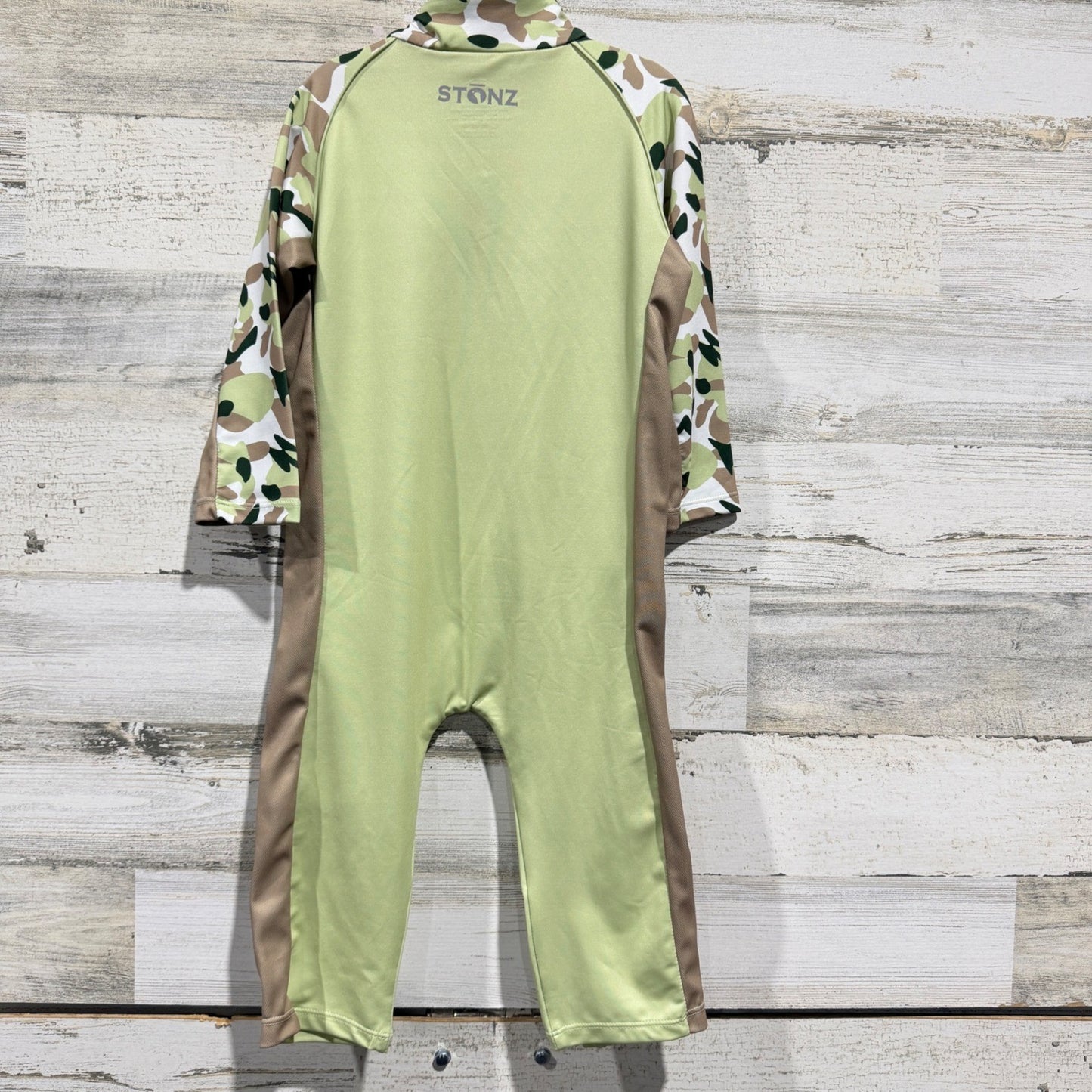 Stonz Sun Suit Boys 18-24M Green Camo UPF 50 Rash Guard Gorpcore NWT3