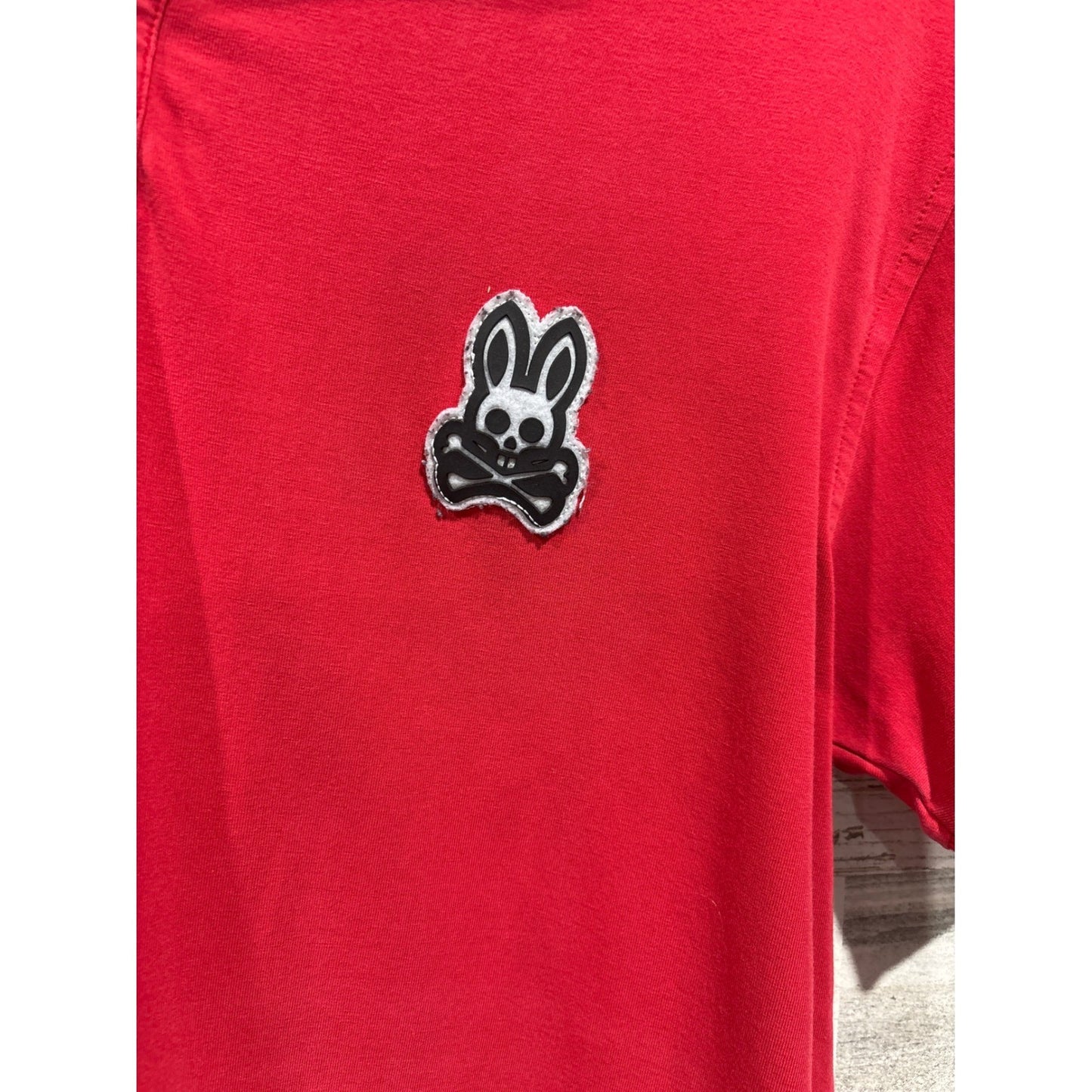 Psycho Bunny Polo Shirt Men Size 5 Medium Red Tipped Pima Cotton Preppy3