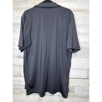 Southern Marsh Polo Men XL Gray Performance Stretch Duck Logo Preppy *Flawed5