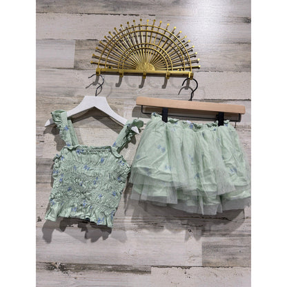 Old Navy Cat & Jack Clothing Lot Girls 4T 5 Blue Green Floral Tie Dye Boho EUC3