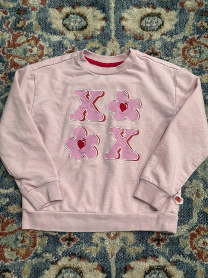 Long Sleeve Top Bundle Girls 4T Pink Red Ruffle Bow Sweatshirt EUC3