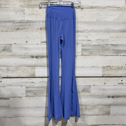 OFFLINE By Aerie Real Me Super Flare Leggings Women S Blue Ribbed Y2K EUC3