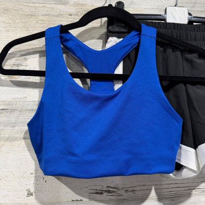 DSG Activewear Lot Shorts Sports Bra Girls M Blue Black Polyester Sporty EUC1