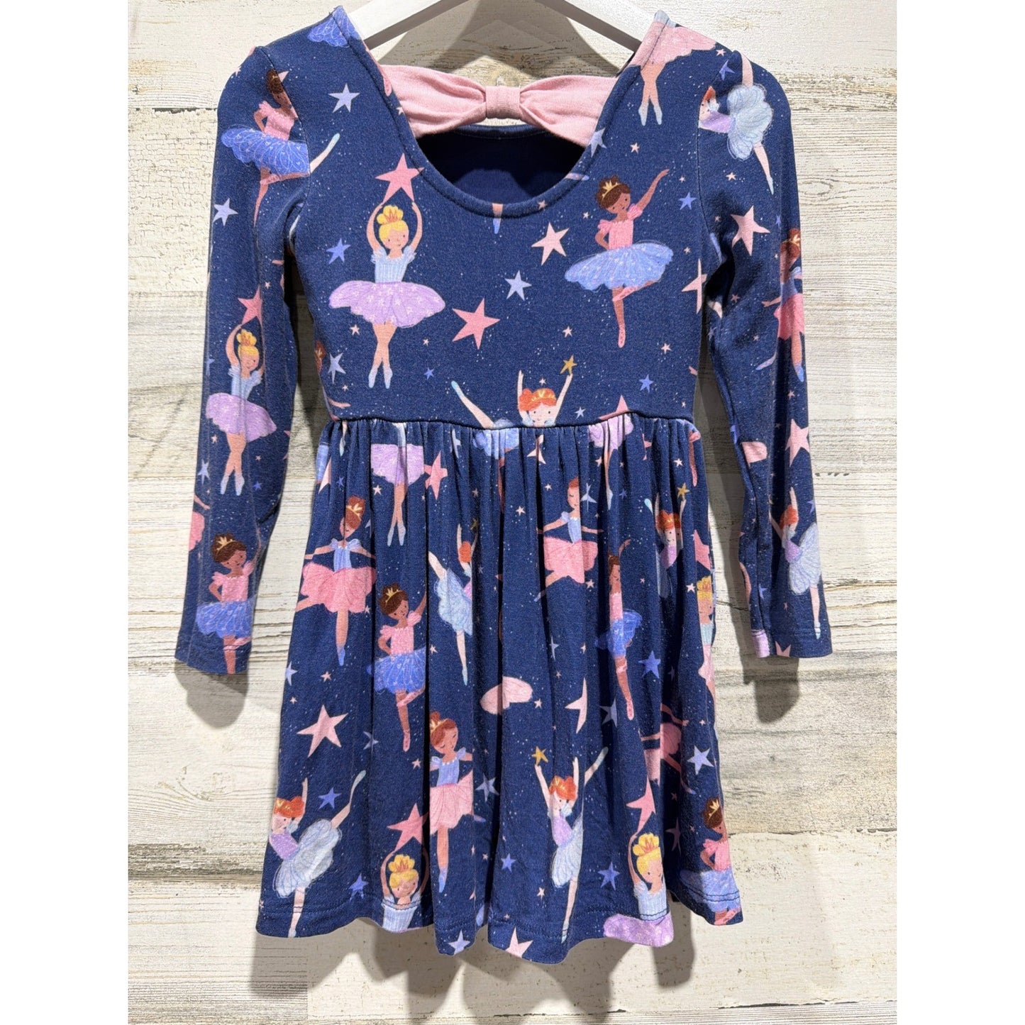 Little Sleepies Pajama Dress Bundle Girls 2T Pink Navy Ballerina Bamboo7