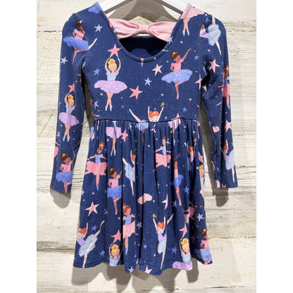 Little Sleepies Pajama Dress Bundle Girls 2T Pink Navy Ballerina Bamboo7