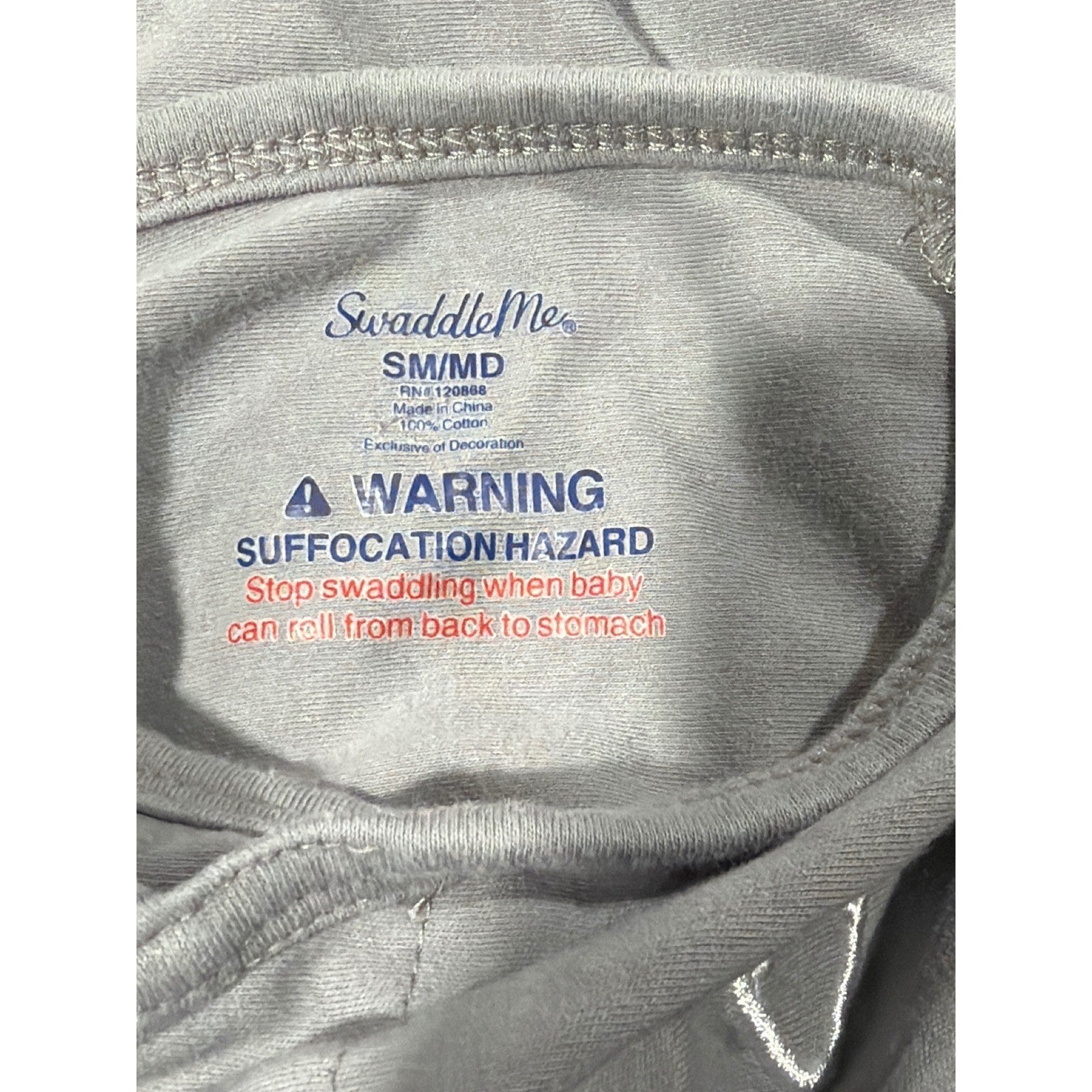 SwaddleMe Original Swaddle Kids Small Medium Gray 7-14lbs Sleep Sack EUC3