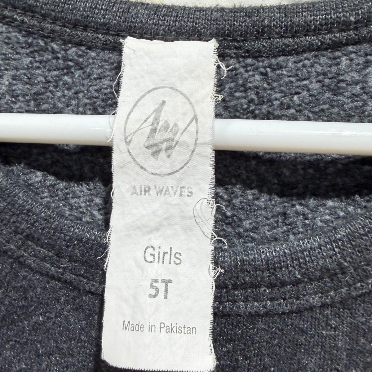 Air Waves Christmas Tunic Girls 5T Gray Merry Graphic Holiday Festive EUC2