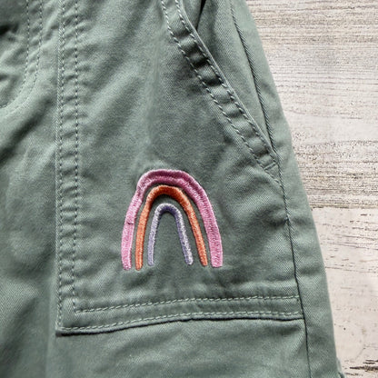 Gap Tucker + Tate Sweater Pants Set Girls 2-3 Pink Green Embroidered EUC5