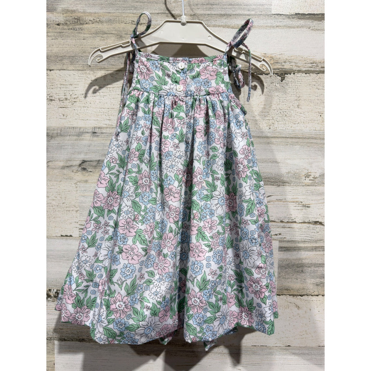 Little Bear Smocks Floral Smocked Dress Girls 3T Pastel Cotton Blend Classic EUC4