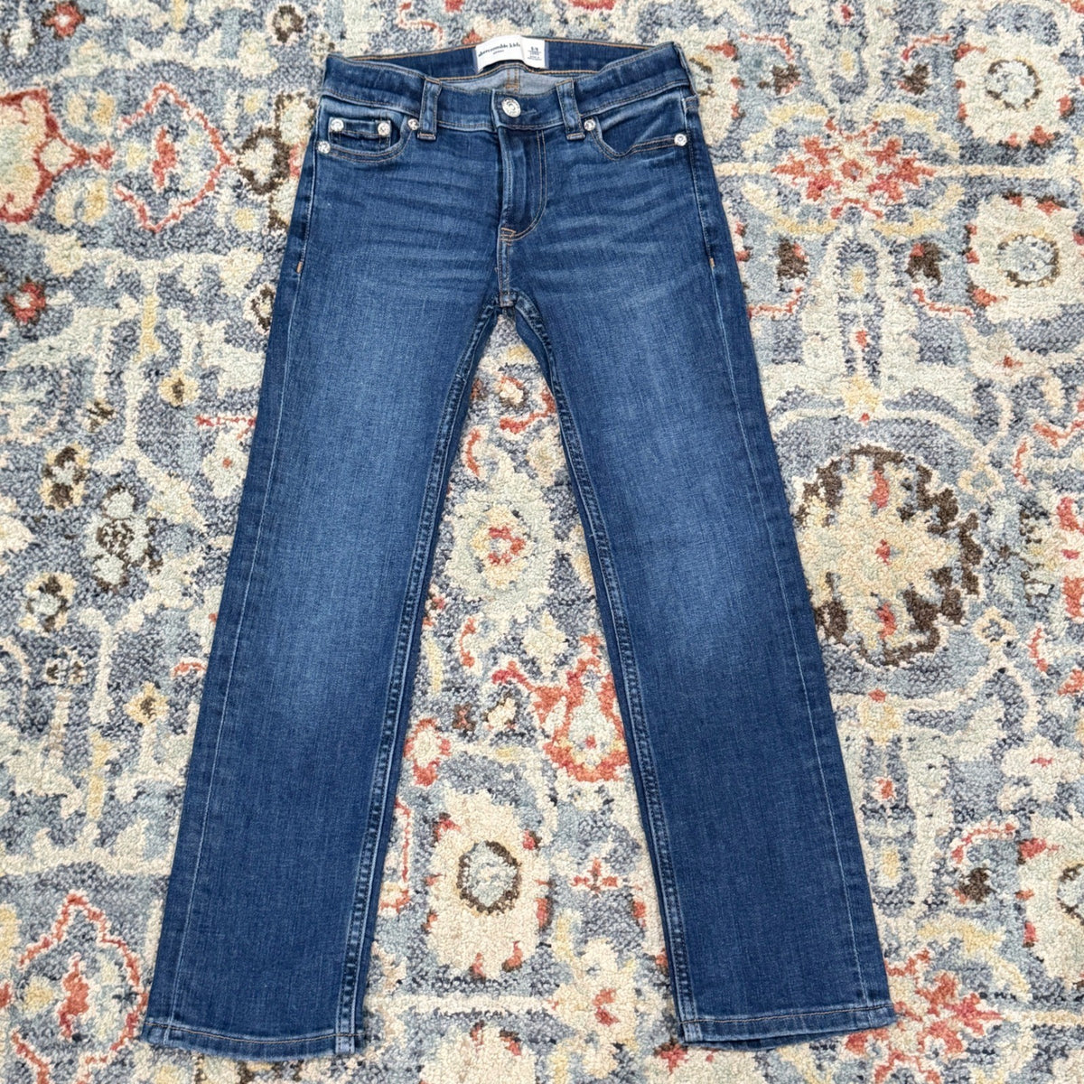 Abercrombie Kids Skinny Jeans Boys 5/6 Long Blue Denim Casual Classic EUC1