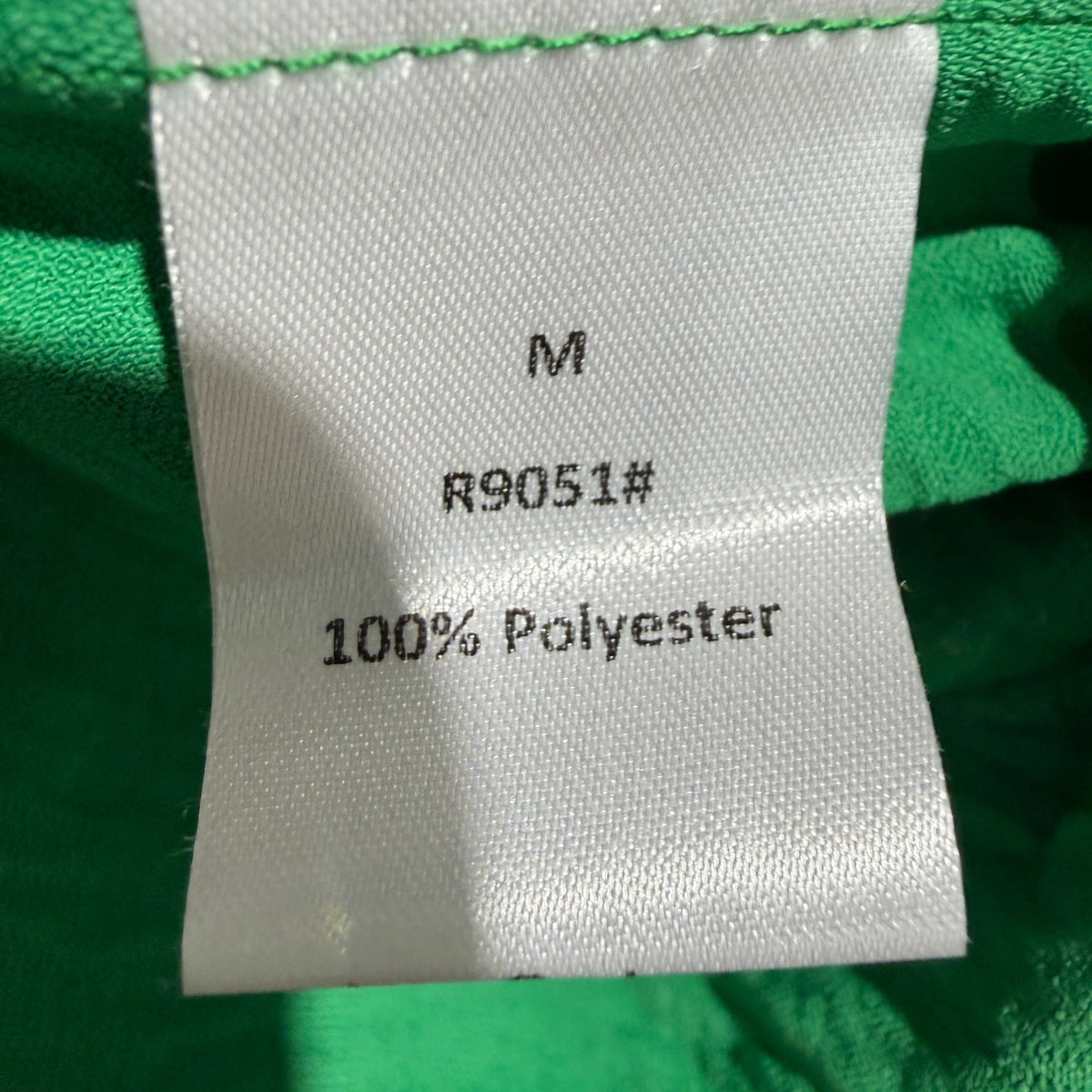 Shop The Mint Ruffle Neck Blouse Womens M Green Polyester Textured Preppy EUC2