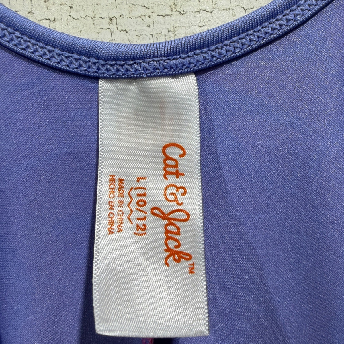 Cat & Jack Unitard Girls L 10/12 Pink Purple Abstract Gymnastics Dance EUC2