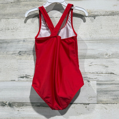 One Piece Swimsuit Girls 6 Red Sequin Cherry Rockabilly EUC2